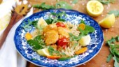 Middagstips: Kycklingpasta med tomat, citron och ruccola