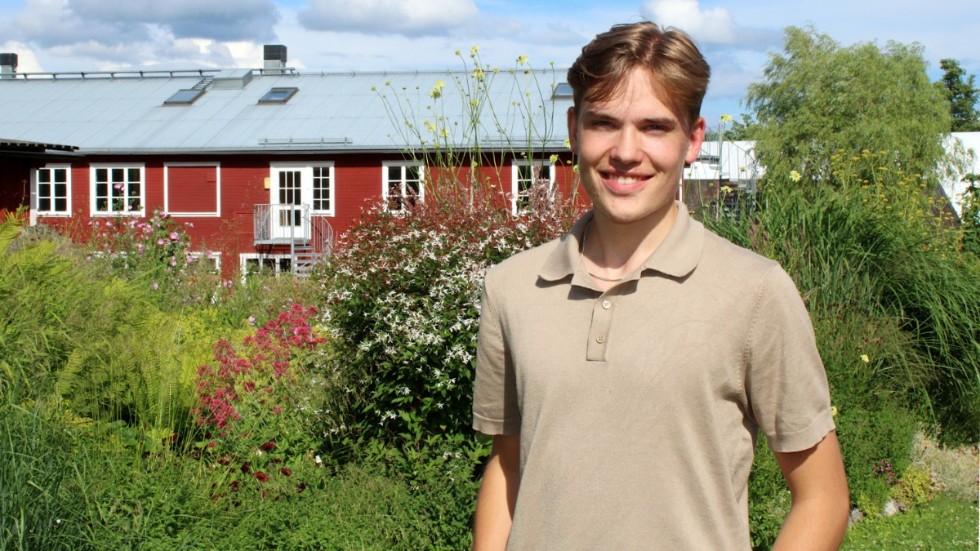 Gustav Rosander (C) är den yngsta kandidaten i höstens kommunval i Hultsfred. Han bor i Virserum och studerar på gymnasiet i Vetlanda.