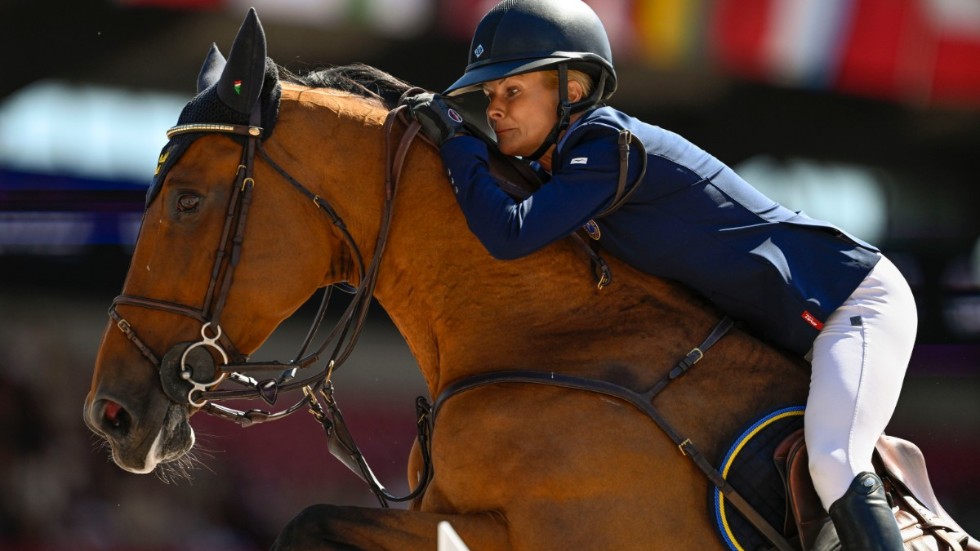 Malin Baryard Johnsson och Indiana.