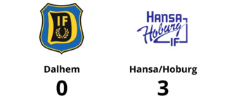 Hansa/Hoburg vann mot Dalhem på Dalhem IP