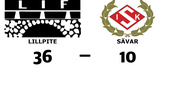 Lillpite utklassade Sävar - vann med 36-10