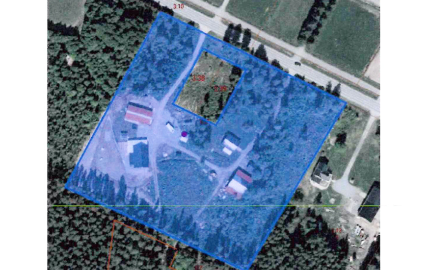The area in blue is where the new neighborhood is planned.