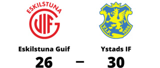 Eskilstuna Guif föll med 26-30 mot Ystads IF
