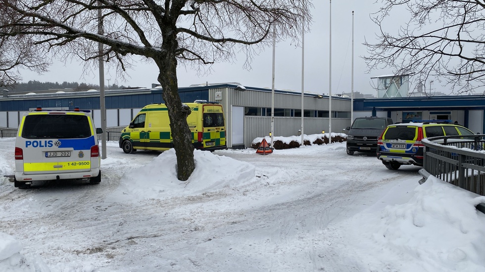 Polisen i stor övning i Linköping.