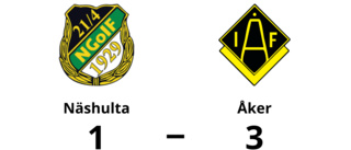 Tuff match slutade med förlust för Näshulta mot Åker
