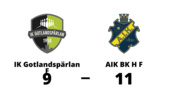 IK Gotlandspärlan F föll mot AIK BK H F med 9-11