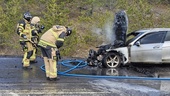 Räddningstjänst larmades om brand i bil      