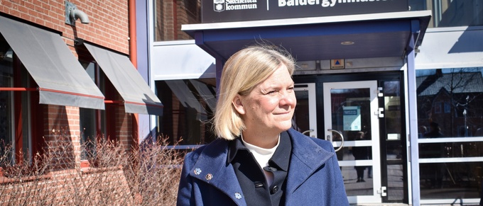 Magdalena Anderssons känga – på besök i Skellefteå: ”Helt sjukt”
