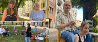 Ungdomar upptäckte stickningens nöje i Olaiparken