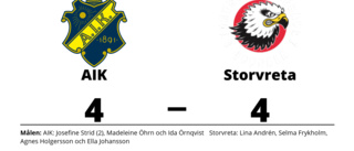 AIK och Storvreta delade på poängen