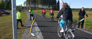 Cykelbanan invigdes på bilfria dagen