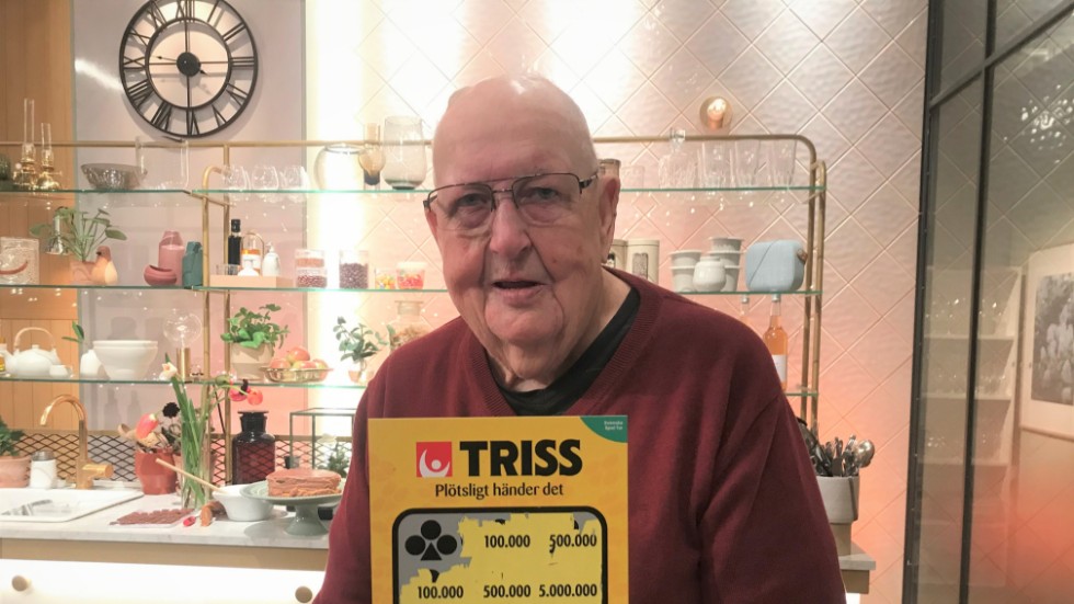 Hornbon Bengt Hansson skrapade i veckan hem 100 000 kronor på Svenska spels Triss.