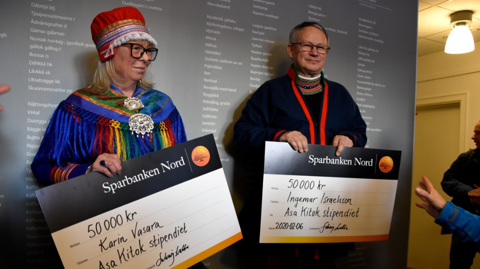 Den samiska körsnären Karin Vasara och slöjdaren Ingemar Israelsson  är båda 2020-års Asa Kitok stipendiater.