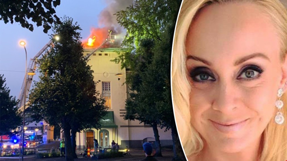 Maria Nilsson blev vittne till branden på teatern.