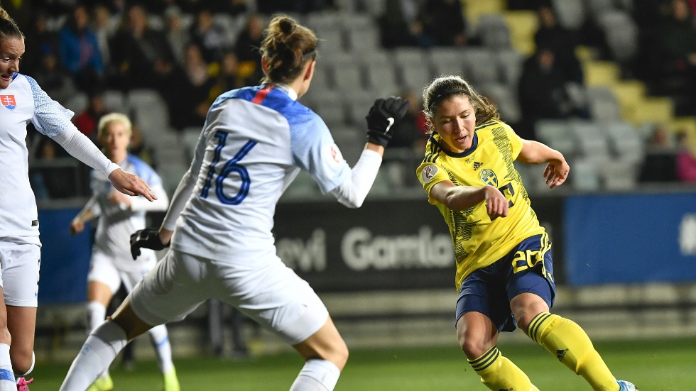 Loreta Kullashi hoppade in i den 82:a minuten mot Slovakien på Gamla Ullevi i Göteborg.