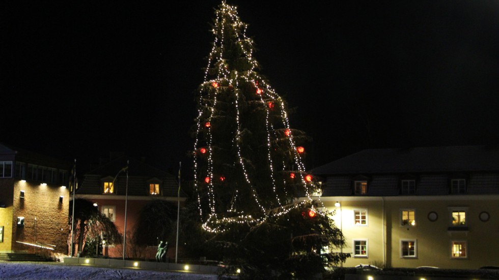 Julgranen vid Kristinaplatsen.