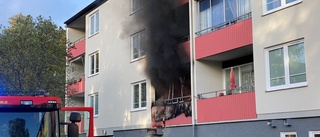 Brand i lägenhet i Råbergstorp