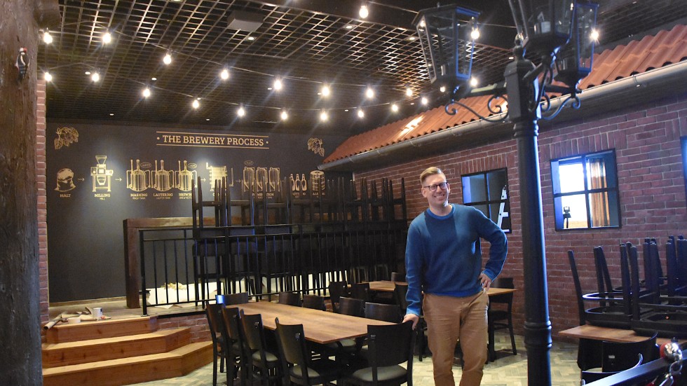 "Vi har velat skapa en centraleuropeisk pub", säger Rikard Mattsson, en av delägarna i länets första bryggpub Bryggmästarn. 