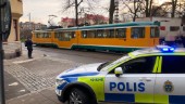 Lastbil och spårvagn i trafikolycka