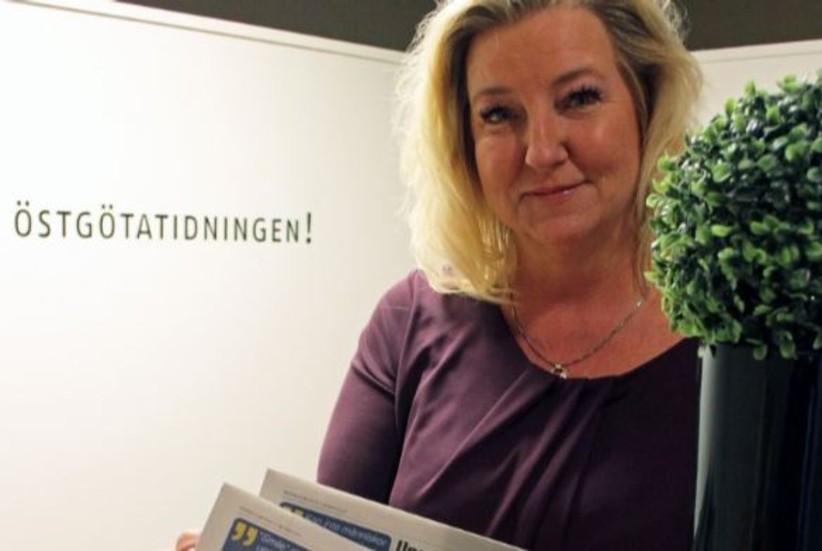 Åsa Brage är numera inte bara Östgötatidningens tidningschef, utan även dess ägare. 
