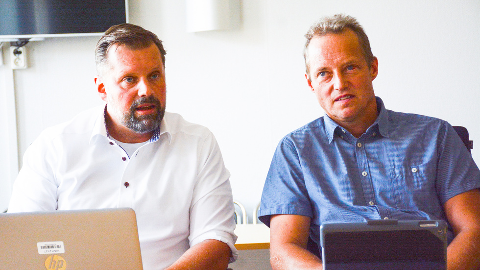 Ola Karlsson, t.v. är förvaltningschef och Peter Karlsson (C) är nämndens ordförande.