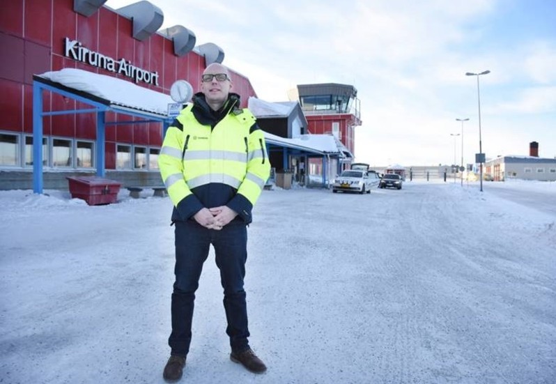 Andreas Fredriksson, flygplatschef Kiruna Airport menar att de minskade antalet flygningar till Kiruna har en stor påverkan på flygplatsen. 