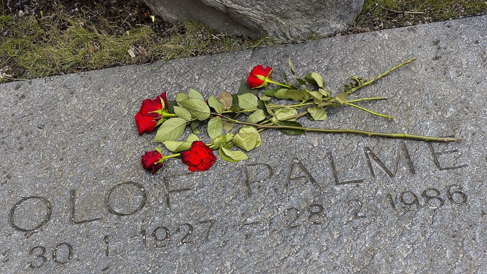 Olof Palmes grav på Adolf Fredriks kyrkogård i Stockholm.
