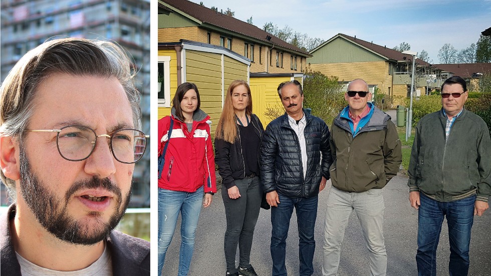 Muharrem Demirok (C) meddelar nu att de 119 hushållen i Vintunnan får köpa marken de bor på. Cecilia Leander Afzelius, Maria Brimalm, Mohammad Saiady, Nils-Erik Elf Svensson och Göran Lindell bor i området. 