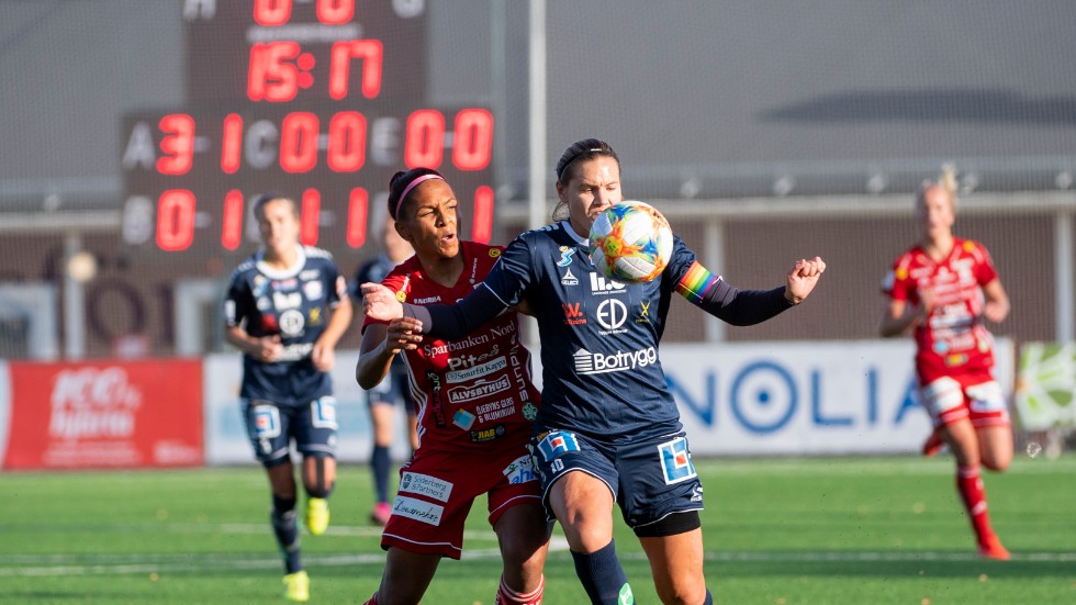 LFC-kaptenen Emma Lennartsson fick flera gånger se till att Piteås Madelen Janogy inte kom till farliga målchanser. Det var dock Janogy som gjorde matchens enda mål. 