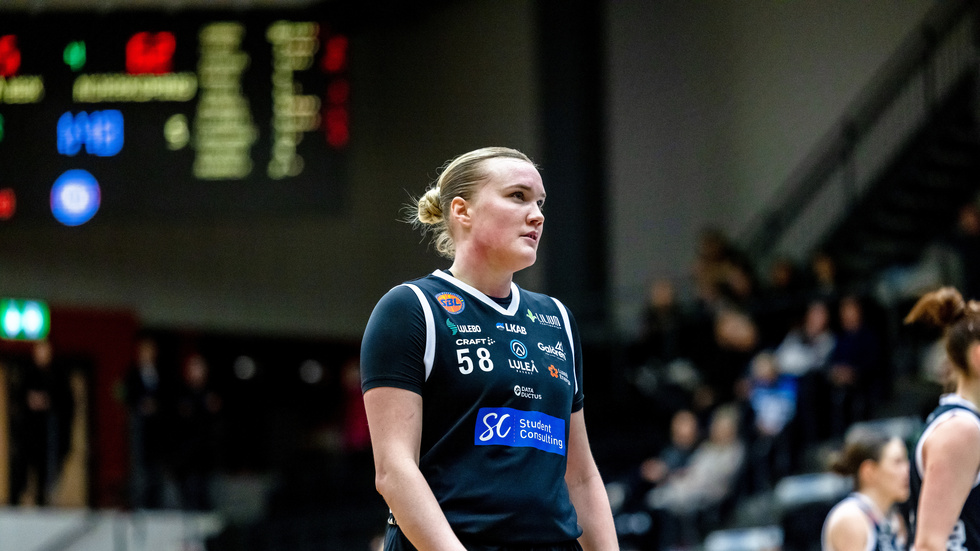 Luleåbasket-Norrköping 5 januari 2023 förlust depp # 58 Allis Nyström  