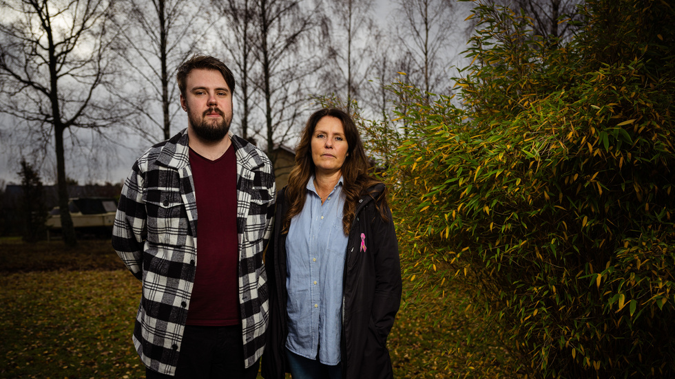 Tim Karlsson och Louise Karlsson i Kallinge är två av de som har höga PFAS-värden i blodet på grund av det förorenade dricksvattnet.