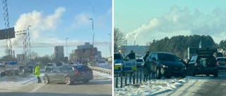Mycket besvärligt trafikläge på flera håll i Östergötland