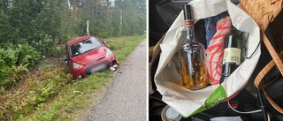 Drack vaniljlikör och följde efter pojkvännen – hamnade i diket