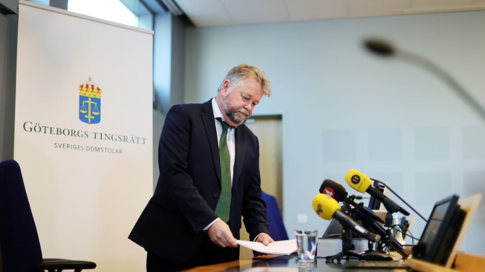 Lagman Göran Lundahl motiverade domen på en pressträff.