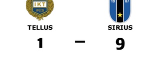 Utklassning när Sirius besegrade Tellus