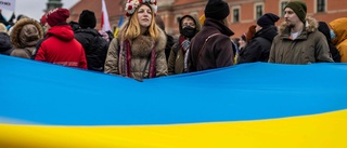 Demonstration i Warszawa till stöd för Ukraina