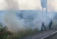 Tåg orsakade flera markbränder