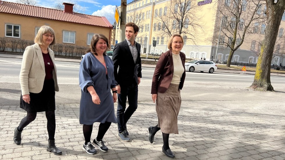 Agneta Niklasson (MP), Kaisa Karro (S), Alexander Höglund (L), Kerstin Sjöberg (C) har lagt den sista budgeten före valet i Region Östergötland.
