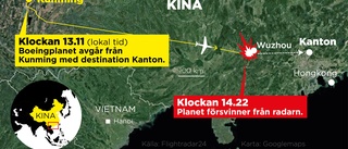 Boeing-plan har kraschat i södra Kina – över 130 ombord