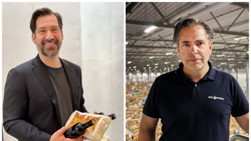 Michael Gegerfeldt (t.v) tar steget från skönhetsbranschen till matbranschen, och blir ny vd för bolaget Delitea, tillsammans med Pär Svärdson (t.h).