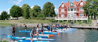 SUP-race på Göta kanal med elittätt startfält