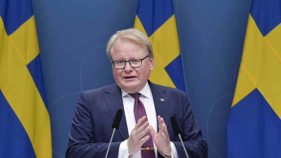 "Sverigedemokraterna agerar nickedocka och svansviftare åt Svenskt Näringsliv", skriver försvarsminister Peter Hultqvist (S).