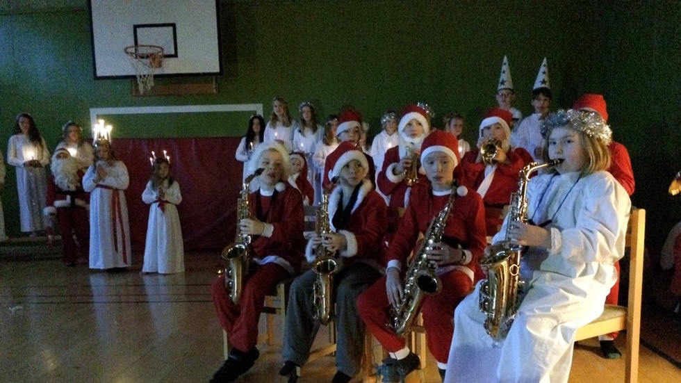 Treans klassorkester spelade julsånger. Foto: Margaretha Roth