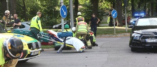 MC-förare skadad i centrala Norrköping