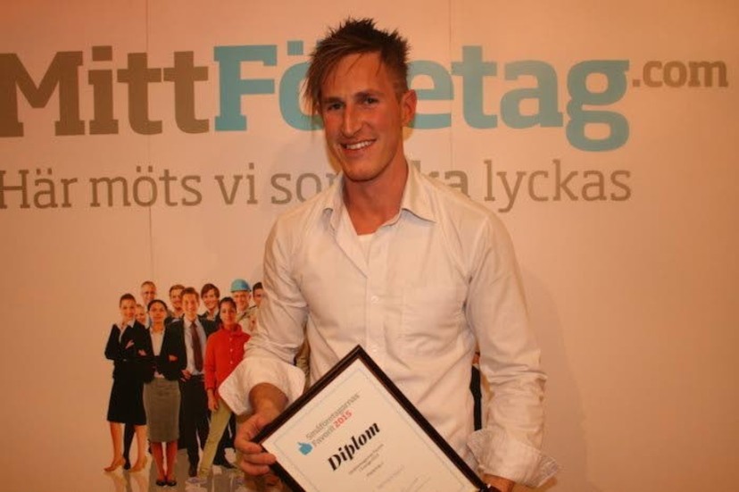 Årets småföretagare 2015 är Pelle Pettersson från Klockkungarna.se.