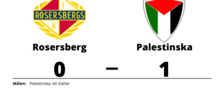 Ali Daher målskytt när Palestinska sänkte Rosersberg