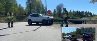 Två bilar i krock på 55:an nära Högliden