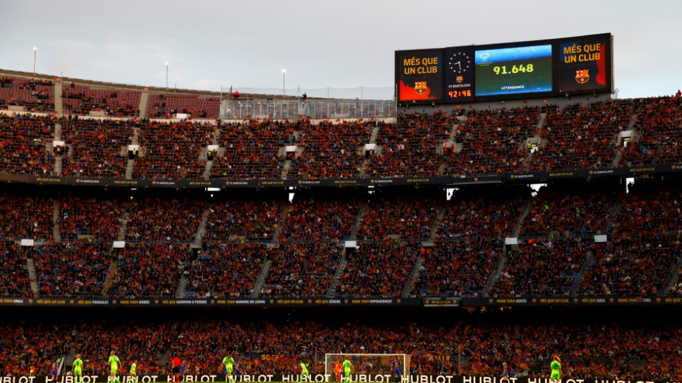 Nästan 92|000 åskådare såg matchen mellan Barcelona och Wolfsburg i april.