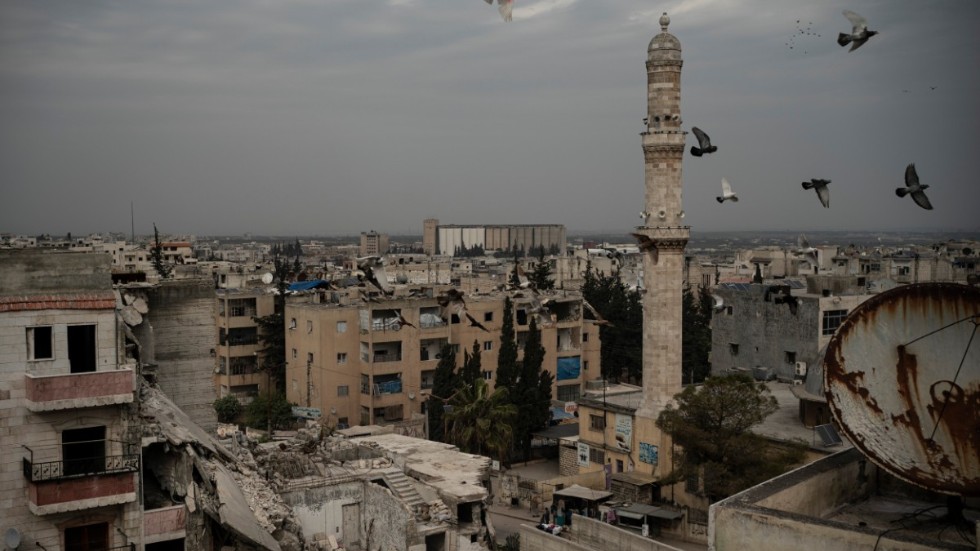 Staden Idlib har angripits av syriska regimstyrkor, för första gången i år. Arkivbild från 2020.