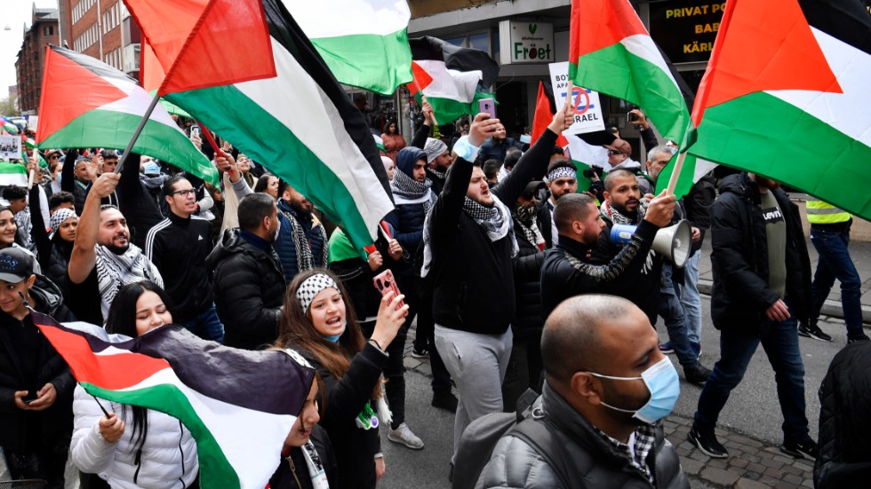 Propalestinsk demonstration i Malmö.